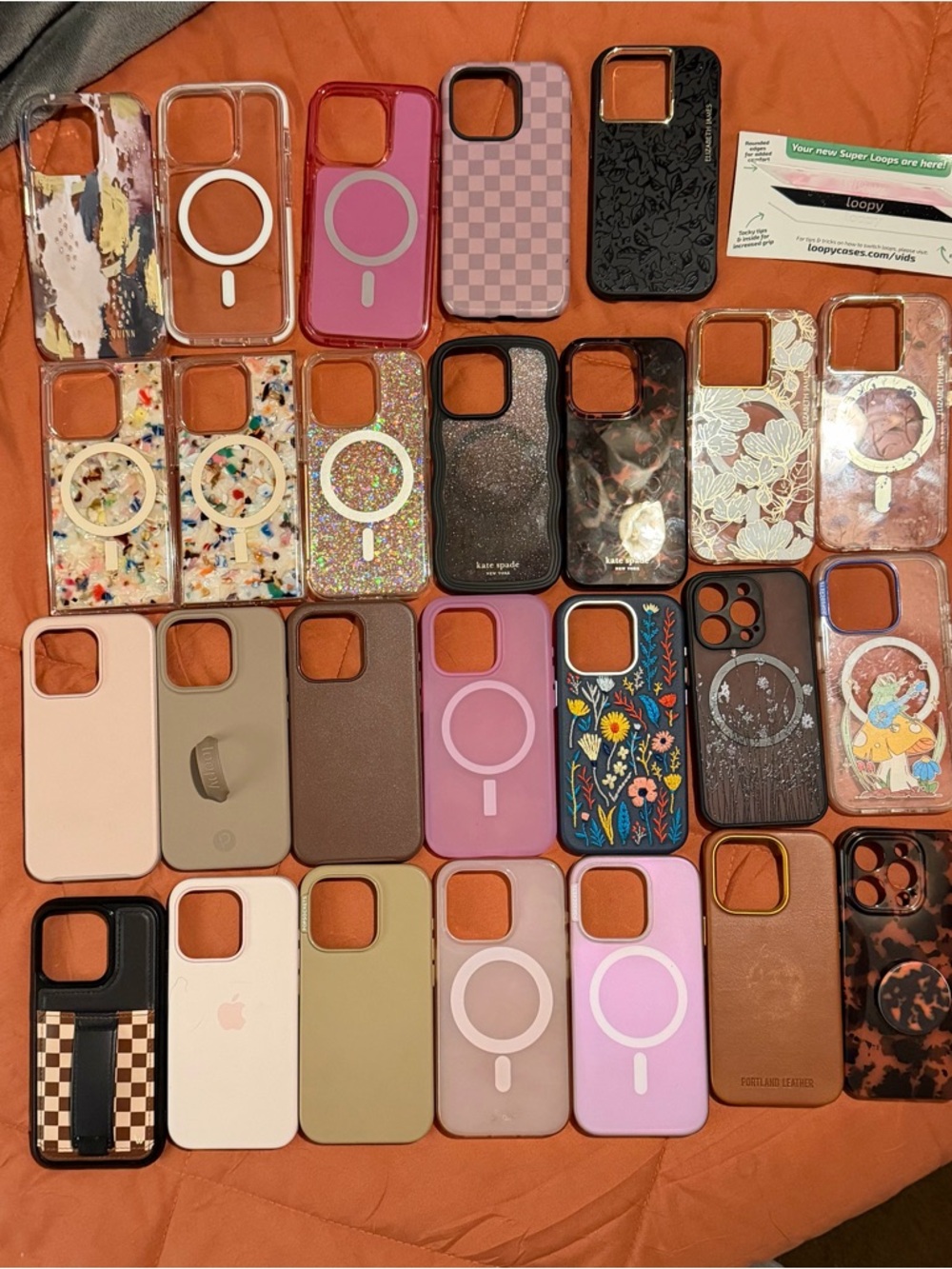 Apple Assorted Pink, Purple, Brown and Floral iPhone Case Bundle iPhone 15pro